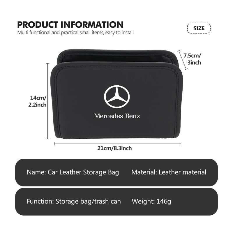 PISZ8 Car Seat Storage Organizer Phone Coins Key Stowing Tidying Tool For Mercedes Benz AMG A C E S G Class W201 W210 W108 W204 W205