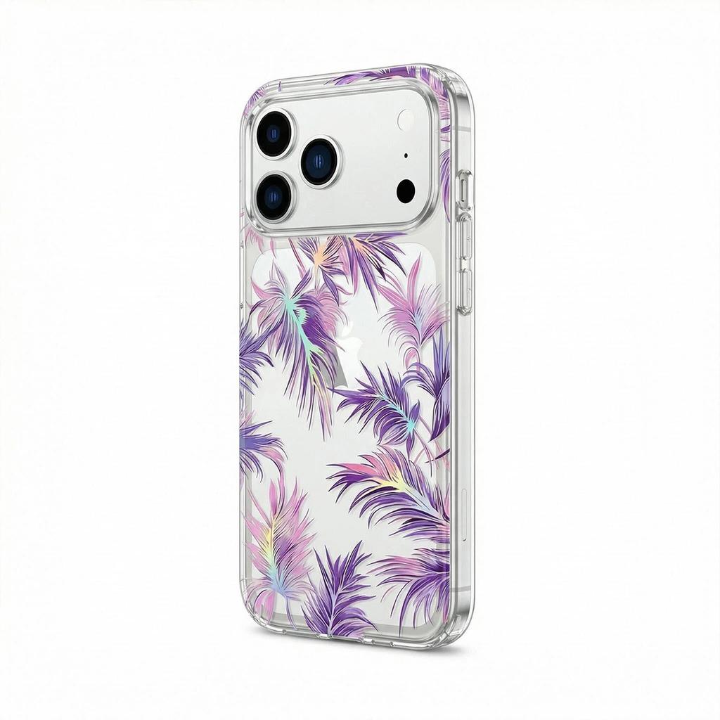 Applicable To Iphone17promax Mobile Phone Case, Colorful Laser Flower Apple 18 Anti-drop 17Pro Transparent Case