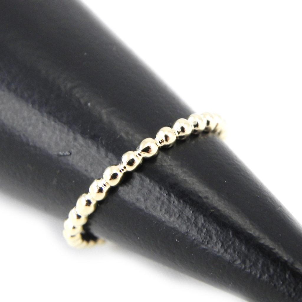 Verighete placate cu aur 'Margele' - 2 mm