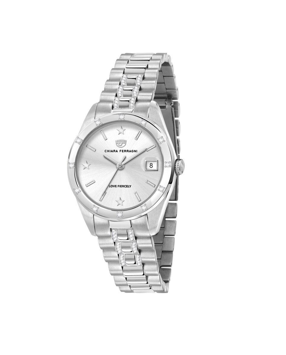 Super Merchant Herren Silber Uhr Chiara Ferragni R1953100514. Quarz, Farbe Kobieta.
