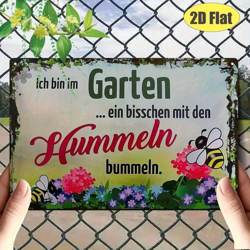 Vintage Bees & Honey Metal Tin Sign for Kitchen Farm Interior Decor
