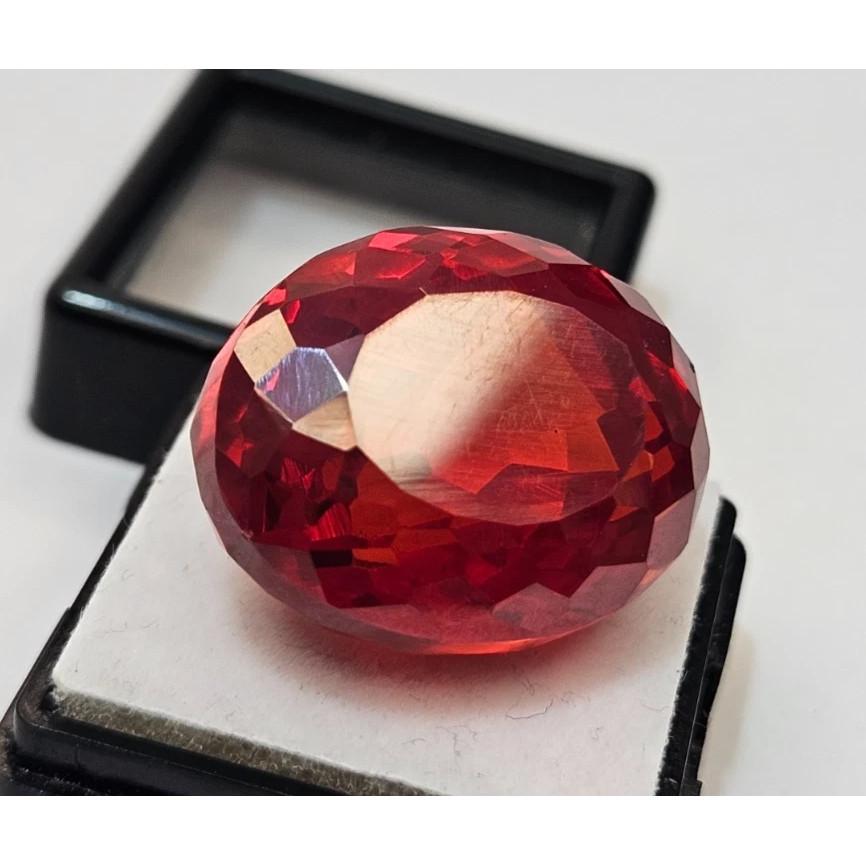 Cambodia Zircon Red 95+ Ct Oval Cut Certified Stunning Loose Gemstone