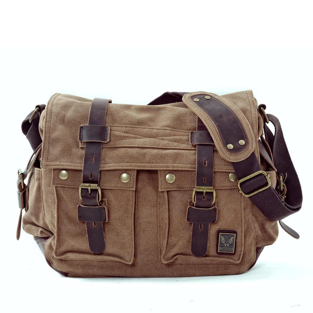 Borsa retrò in tela e pelle bovina per fotocamera DSLR: Custodia Interna Multifunzionale per Uomini e Donne - Fotografia Mirrorless