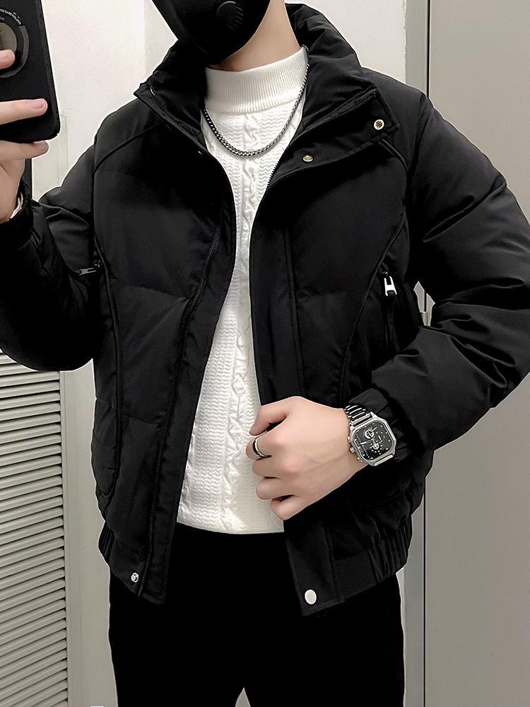Men's Trendy Thickened Cotton Winter Jacket - Stylish Short Down Coat