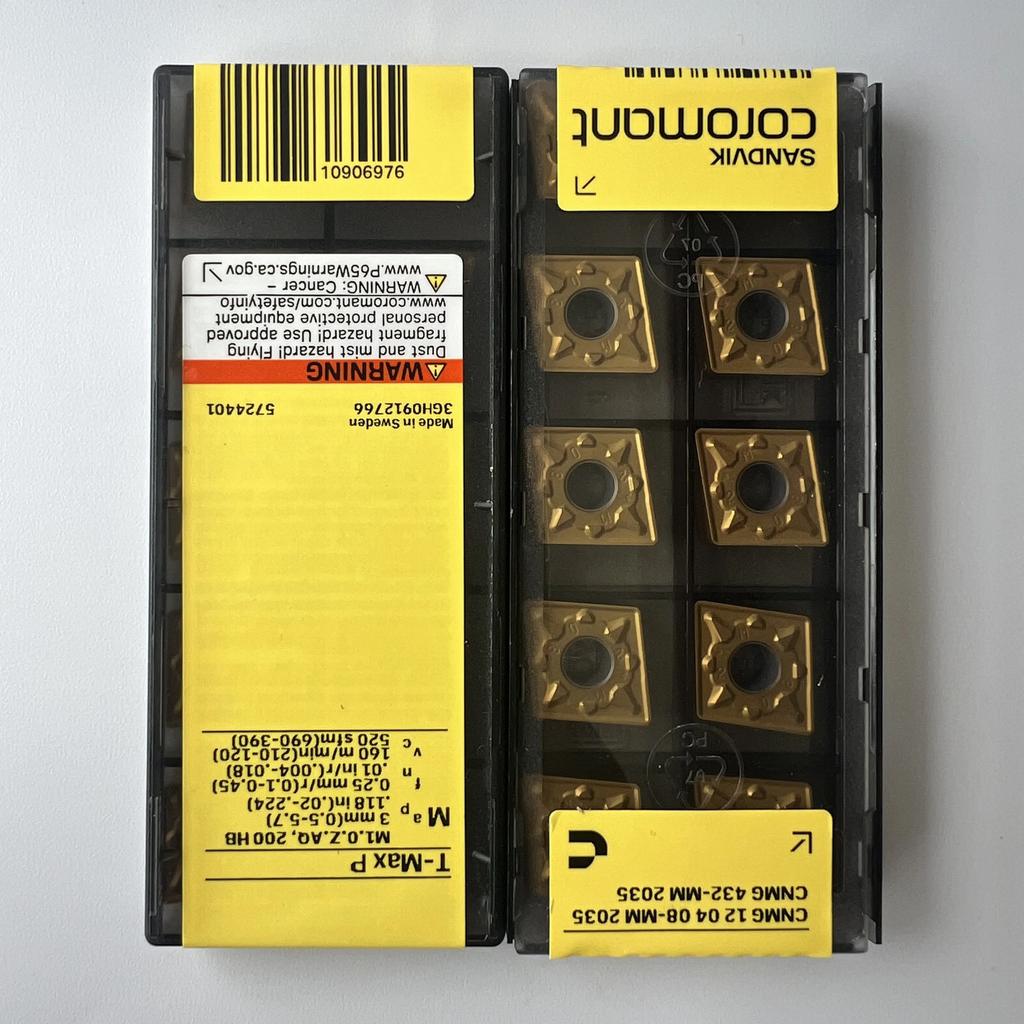 Sandvik / CNMG120408-MM 2035 / Industrial Indexable Carbide Inserts 10 Pcs