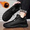 Winter Men's Shoes Plus Velvet Thickened Warm Casual Sports Shoes One Pedal Double Zipper Men's Big Cotton Shoes