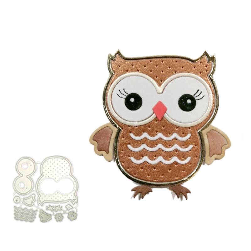 Lovely Owl Die Cut for Card Making Metal Cutting Die Handmade DIY Stencil Template Embossing for Child Scrapbook Crafts