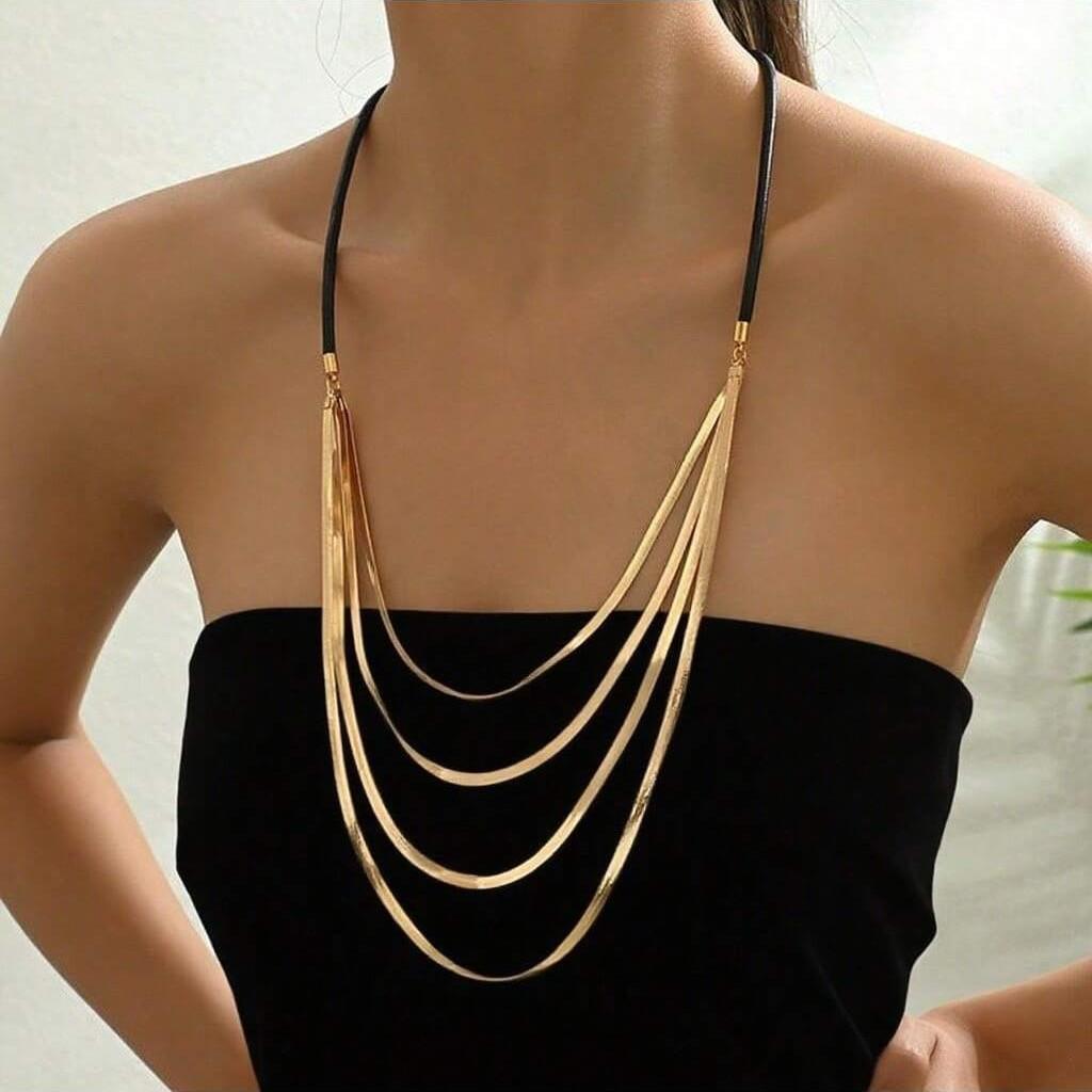 Multi-layer Snake Bone Necklace Creative Autumn and Winter High-end Texture Necklace Women's Necklace