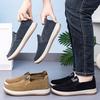 Men's Casual Slip-On Lightweight Low-Cut Comfortable Striped Soft Sole Board Shoes