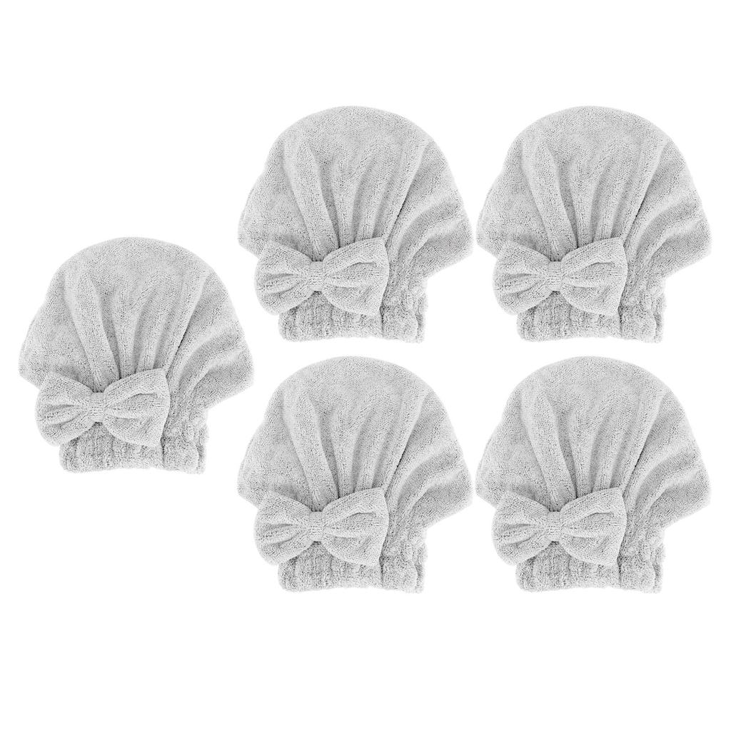 5Pcs Hair Drying Cap Carbon Fiber Water Absorption Quickly Dry Hair Wrapped Towel Bathing