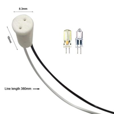 High Quality Wire Connector Lamp Holder G4/G5.3/G9 G4 Socket Plug Bulb Base Ceramic Head 10cm Lamp Socket for Halogen Lamp