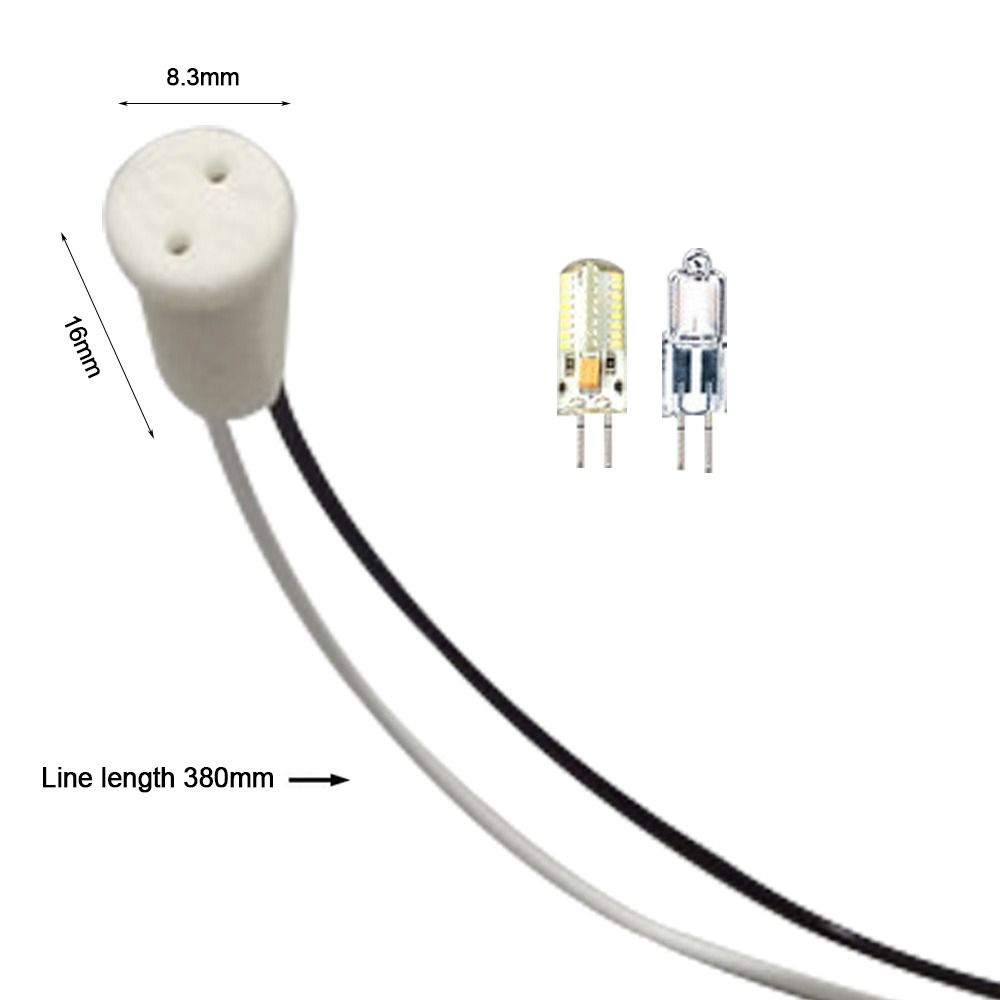 High Quality Wire Connector Lamp Holder G4/G5.3/G9 G4 Socket Plug Bulb Base Ceramic Head 10cm Lamp Socket for Halogen lamp