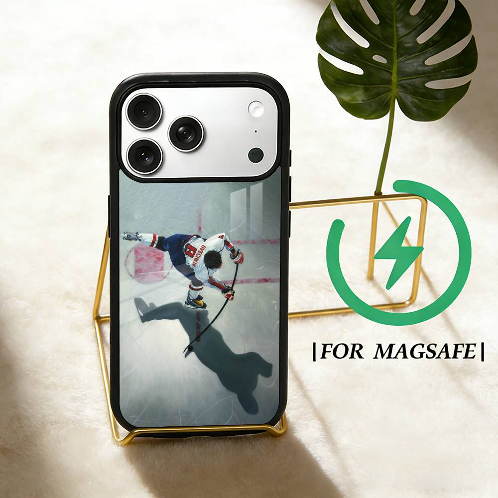 ice hockey A-Alex Ovechkin 8 Phone Case For iPhone 17 16 15 14 13 12 Pro Max Plus for Magsafe Mirror Wireless Magnetic Cover