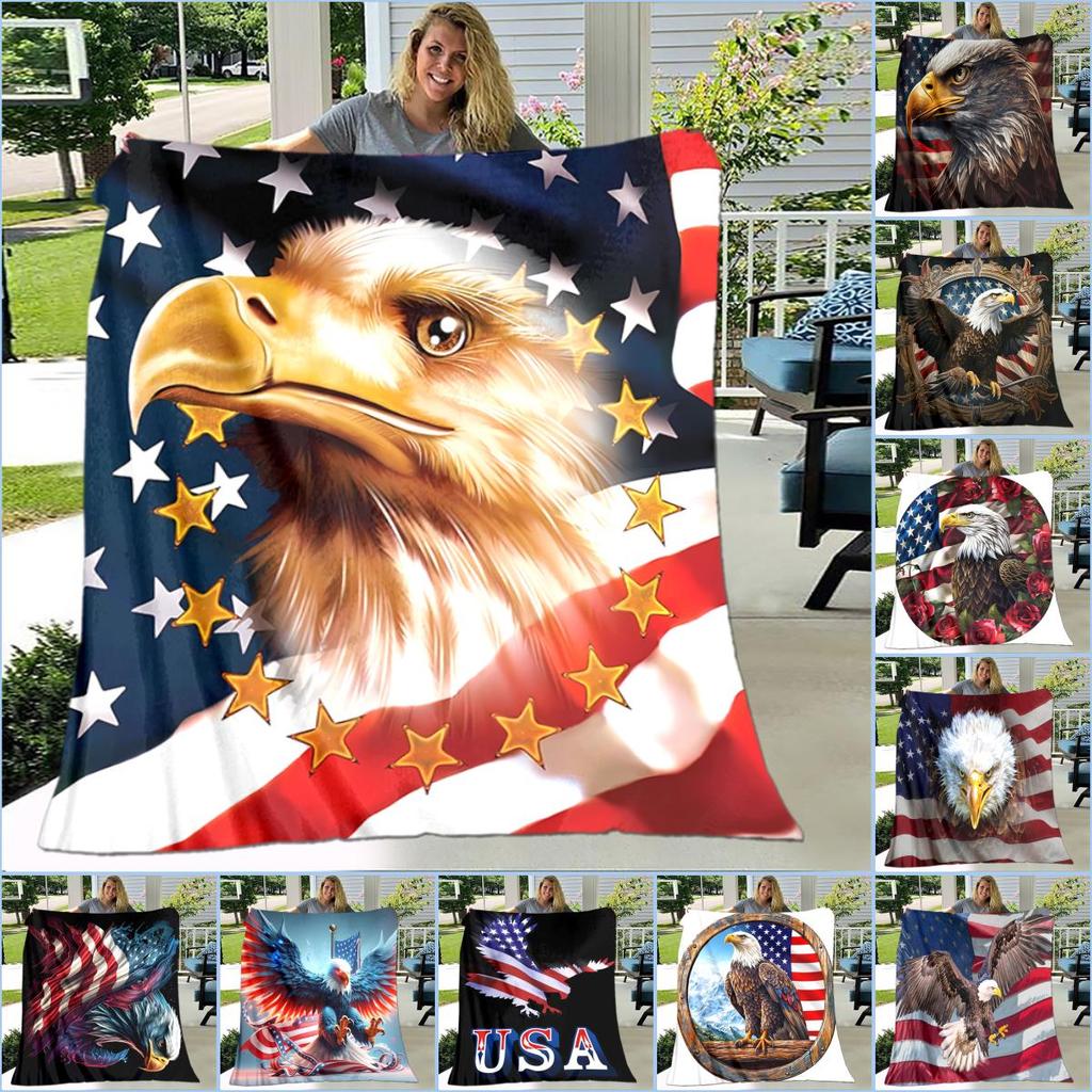 1pc American Bald Eagle Poster blanket, al season lightweigh Poster blanket home office outdoor nap multifunc Poster blanketional blanket