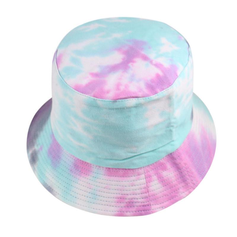 Fashionable Street Style Fisherman Hat With Ombre Tie-dye Pattern Reversible Design