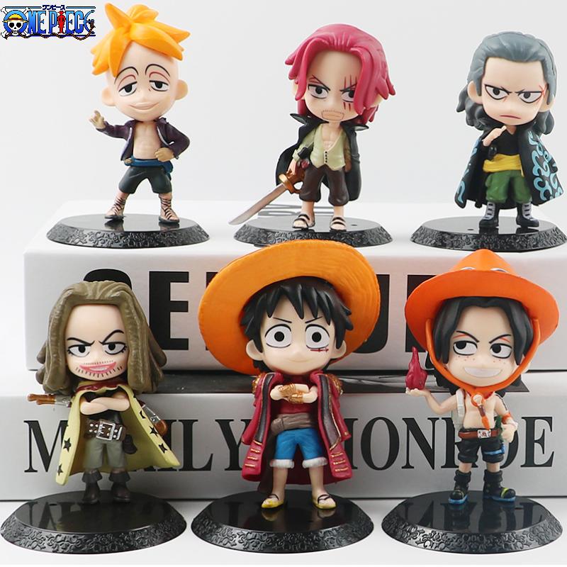 Piece One 6pcs Luffy Marco Pvc Action Figure Model Home Decoration Toy Gift Fans