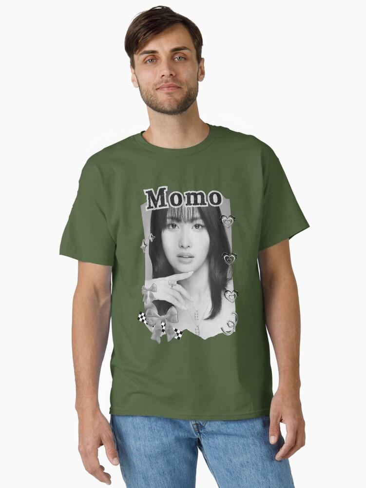 TWICE Momo Kpop Girl Group K-music South Korean Girl Group Black and White Collage Digital Art Portrait Classic T-Shirt