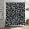 Jellyfish Shower Curtain Waterproof Bathroom Decor Dark Blue Ocean Theme 3D Printed Pattern Modern Home Decoration Size W72X84