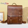 Przytulny plecak retro z klapką o dużej pojemności dla kobiet, miękki skórzany plecak PU, plecak dojazdowy