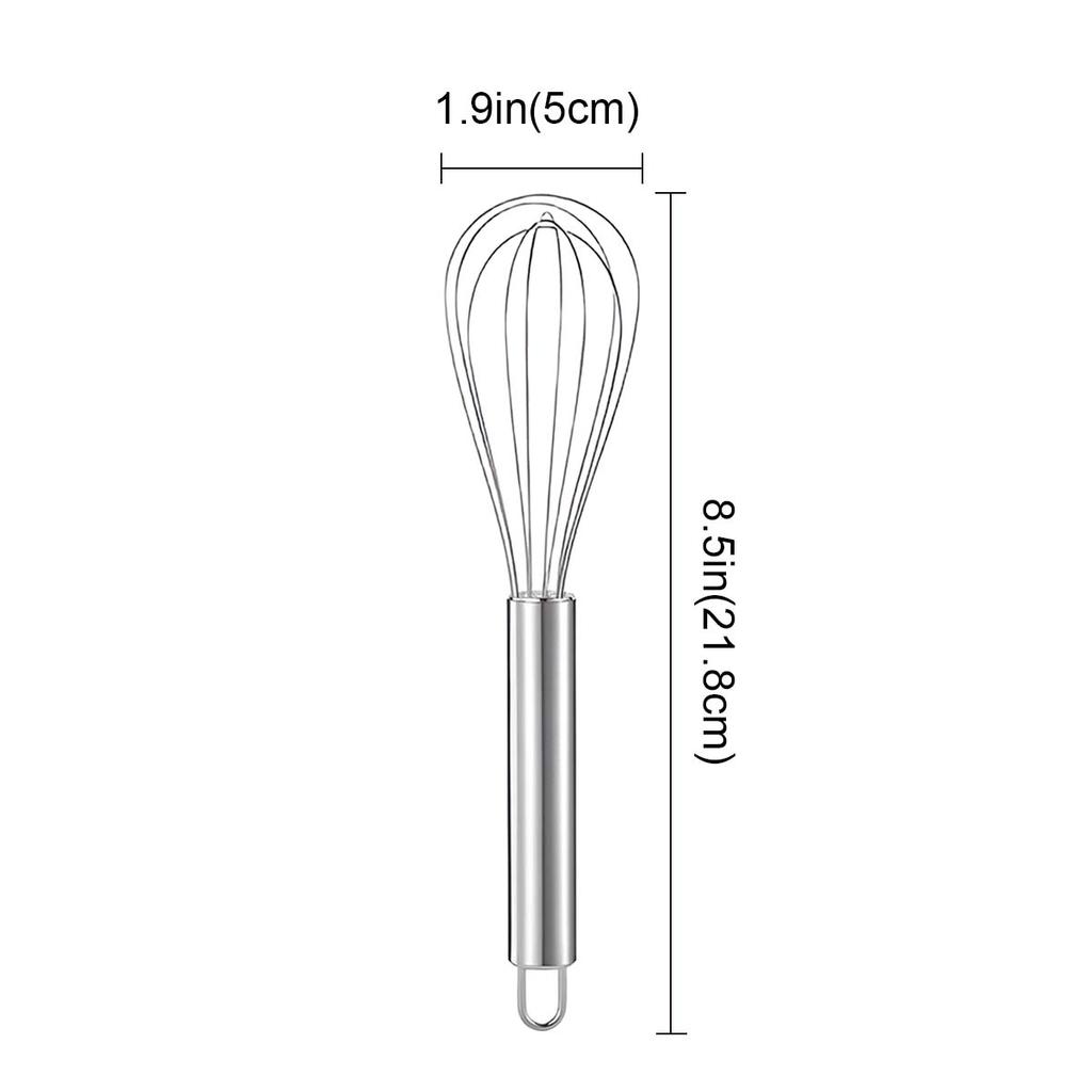 6/8/10Inch Stainless Steel Egg Whisk Manual Egg Beater Mixer For Kitchen Baking Cream Butter Frother Utensil