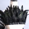 2 Meters/Strip Rooster Tail Cloth Edge Chicken Feather Cloth Strip Performance Dress Skirt Cloth With Shawl Feather Decoration Clothing Accessories