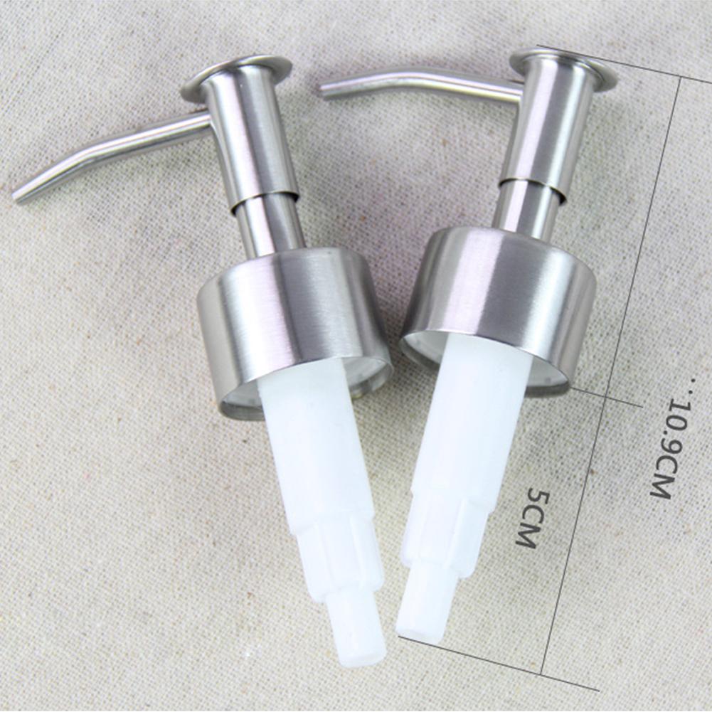 Stainless Steel Liquid Soap Lotion Emulsion Bottle Dispenser Pump Pressing Head Nozzle Replacement Jar Tube