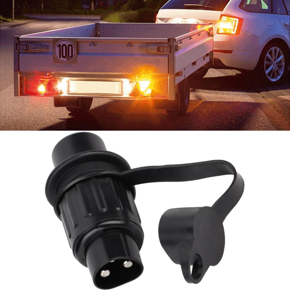 Trailer Adapter Black Trailer Plug Plastic 3 Pin Wiring Connector Trailer Socket Trailer Wiring