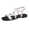 Fashion Cross Strap Flat Sandals Women's Elastic Beach Sandals