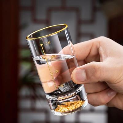 50ml/100ml Luxuriöses Goldenes Berg Weinglas Kristall Goldfolien Glasbecher Spirituosenbecher Klassische Brandygläser Getränke Kawaii Tassen