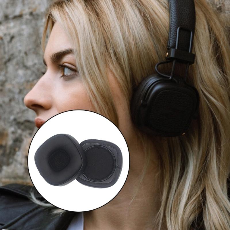 Ersatz-Ohrpolster für Major 5 Kopfhörer Schwamm Proteinlederbezug Schweißfestes Design Einfache Installation