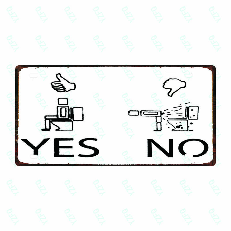 No Smoking Wifi Exit Toilet Indication Sign Tin Plate Vintage Metal Sign For Shop Bar Home Decor Poster Customizable DC0057A