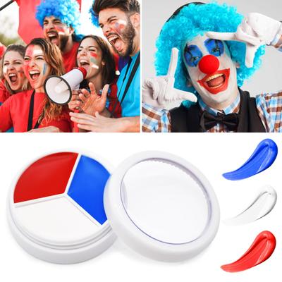 1 scatola di pittura per il viso, per il corpo, per baseball, softball, sport, giochi, kit per la pittura del viso, per gli occhi colorati, feste a tema Halloween, pittura a olio per il corpo anti-sudore