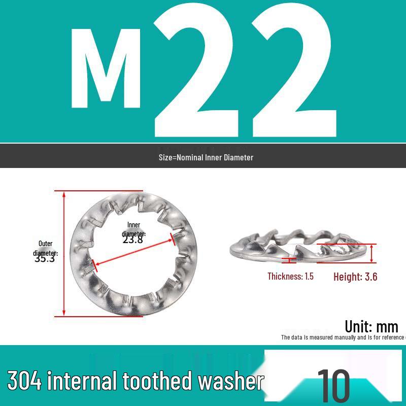 Iron Serrated Locking Washer Set with Anti-Loosening Shims
