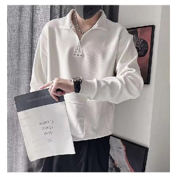 

Весна 2024 мужской свитер пэчворк разных цветов приятная для кожи ткань модный универсальный топ повседневная рубашка с длинными рукавами 3XL белый