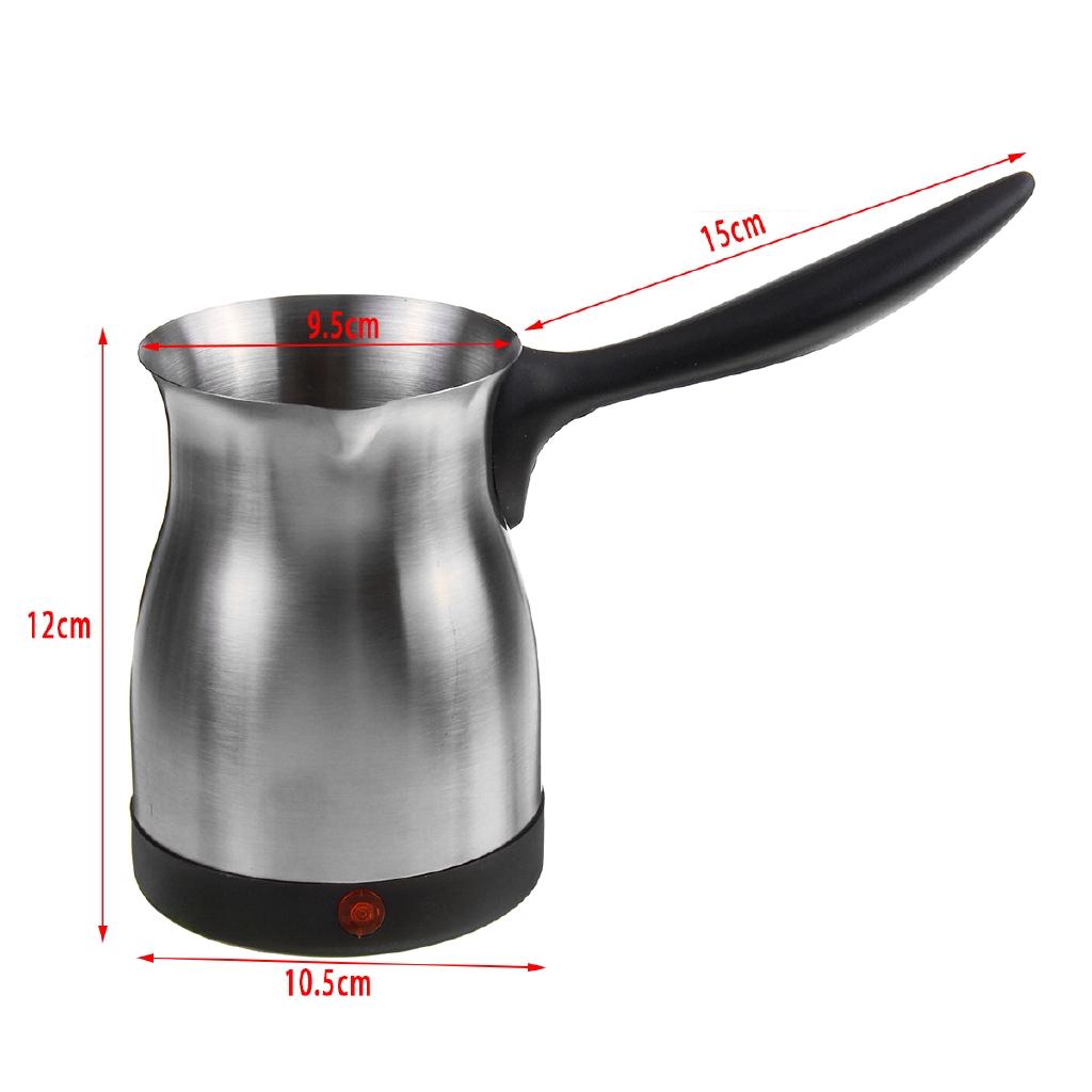 220V-240V 800W Waterproof IPX4 Electric Turkish Greek Coffee Maker Machine Stainless Steel Espresso Moka Pot