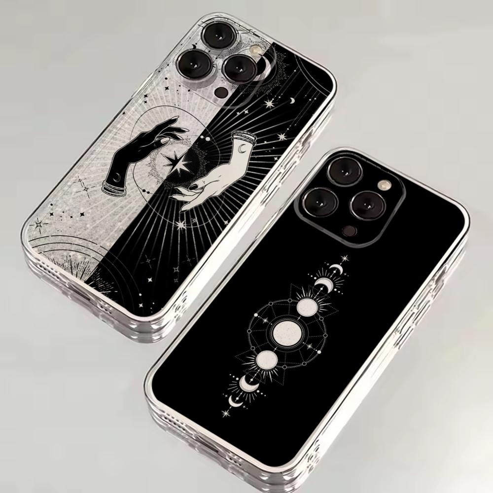 Witches Moon Tarot Mystery Phone Case For iPhone 16,15,14,13,12,11 Plus,Pro,Max,XR,XS,X,7,8 SE,Mini Transparent Silicone Soft