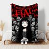 1pc Blanket Thriller Manga Junji Ito Tomie0 Print Design, Lightweight Blanket for Sofa, Bed- Soft &Warm, Gift for All Seasons like Christmas, Hallowee