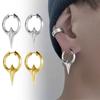 Punk Rock Men Women Taper Spikes Rivet Huggie Hoop Earrings Gold Silver Color Small Geometry Ear Hoop Jewelry Accessory