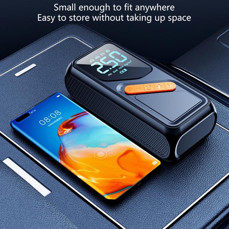 Efficient Electric Tire Inflator with Overpressure Protection Cordless Tire Inflator ABS for Automotive & Outdoor Use