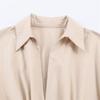 2026 Womens Loose A-Line Midi Dress With Waist Belt Casual Korean Style Long Sleeve Shirt