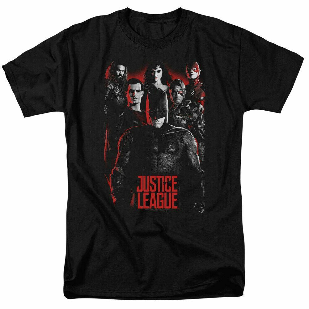 

Justice League The League T Shirt Licensed Comic Book Movie Tee New Black Unisex T-Shirt XXXL