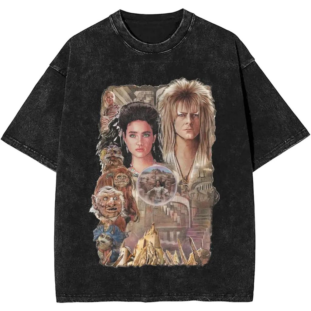 From The 70s Vintage Washed Print T Shirt Men Davids Bowied Vintage Cotton T-Shirts O Neck Leisure Tees Clothes