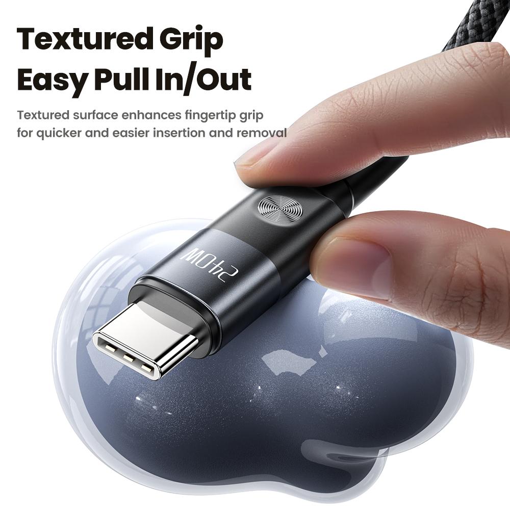 Toocki 240W USB C to Type C Cable PPS PD240W Ultra Fast Charging USB C Cable for Xiaomi MacBook Samsung Laptop Braided Data Cord
