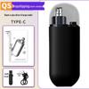 Rechargeable Waterproof Unisex Nose Hair Trimmer with Power Display
