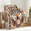 1PC Wolf Elements printed blanket, all season lightweight home office outdoor nap multifunctional blanket A7