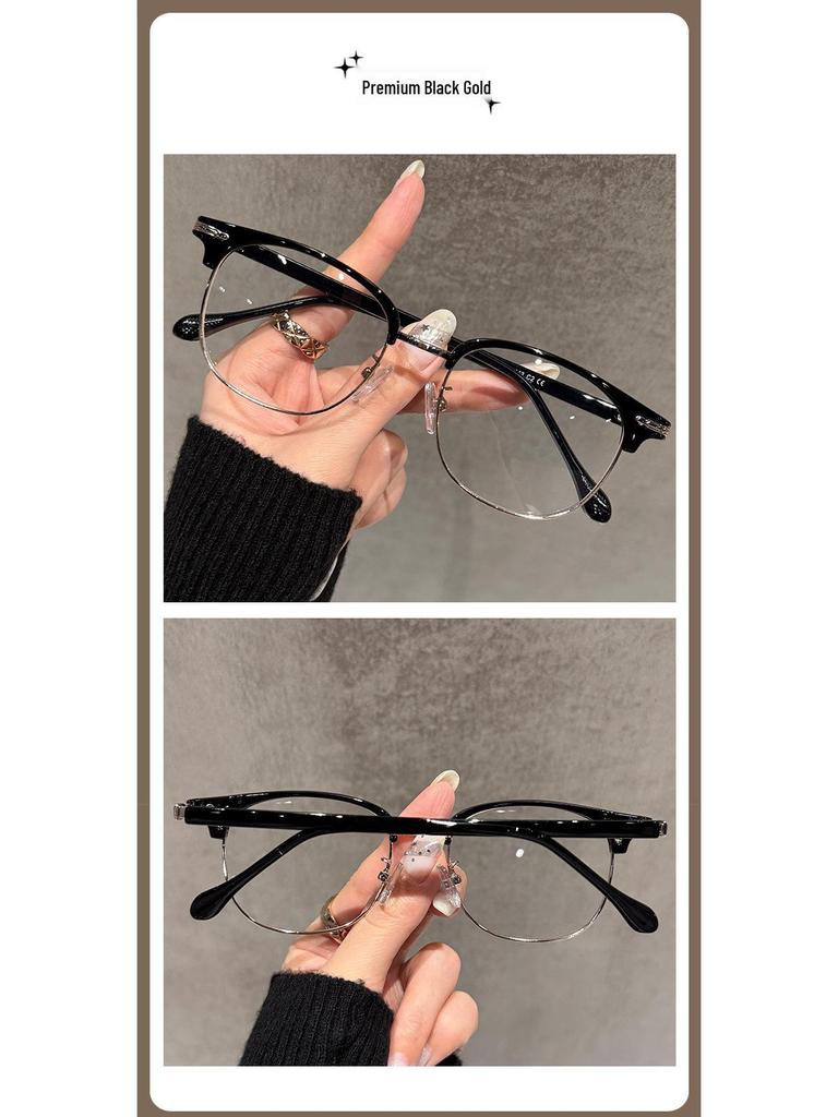 Ultra-Light Semi-Rimless Prescription Glasses for Men & Women - Stylish and Adjustable Eyewear Frames