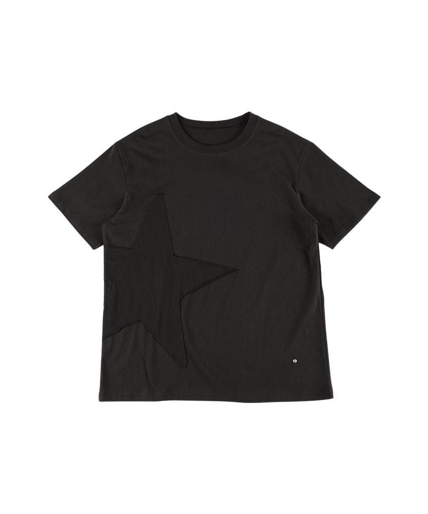 Ialtial Star Applique T-Shirt Charcoal