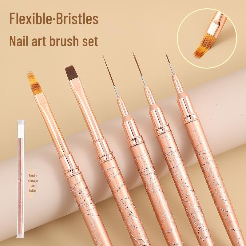 

Nail Art Fine Line Detail & Ombre Gel Brush Set with Lids