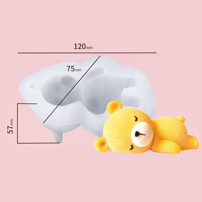 1 Pz. Stampi in Silicone per Torta con Design Orsetto Addormentato Stampo per Mousse Grado Alimentare Strumenti per Dolci da Forno Forniture da Cucina Kichen Pasticceria Fai da Te