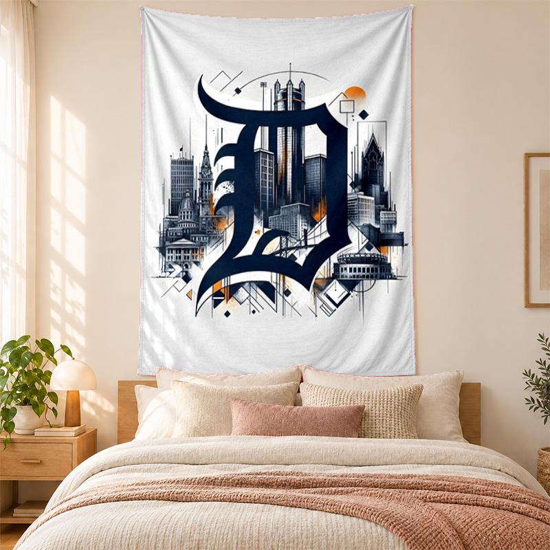 Detroit Tigers Tapestry Highquality for Decorating Living Room Bedroom Dorm Walls Ideal As Bedroom Wallart Orholiday Gift